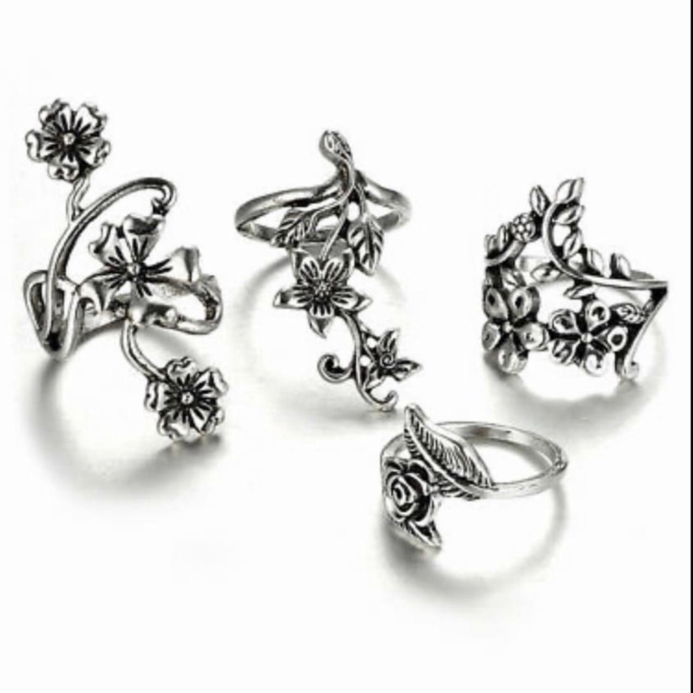 SET OF 4 BOHO RINGS ❤️ - Picture 4 of 8